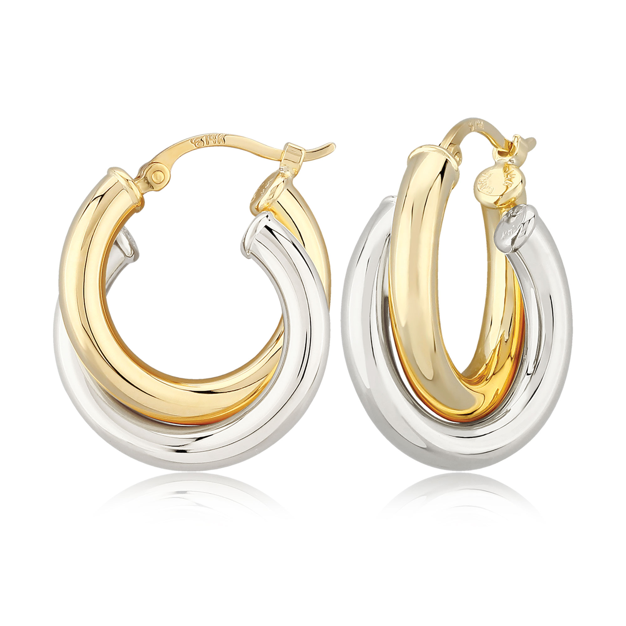 Double Two Tone Hoops