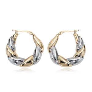 Two-Tone Twist Hoops