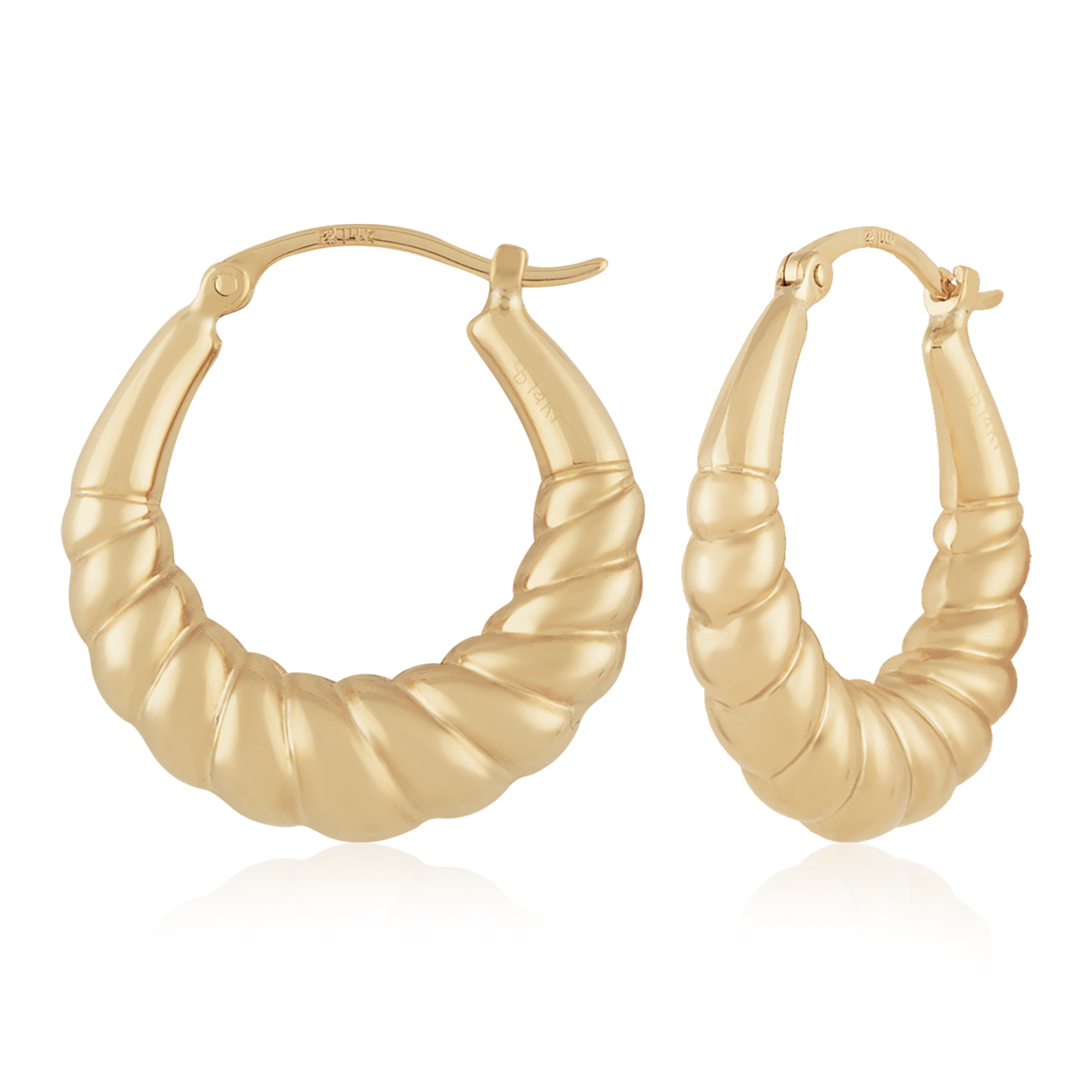 Shrimp Polished Hoops