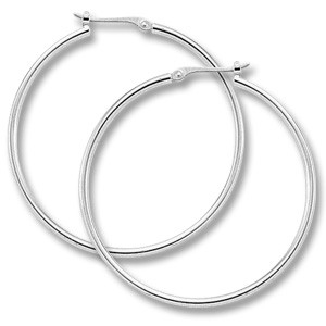 Large Tube Hoops - 14KWG