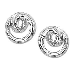 Swirl Knot Buttons - 14K WG