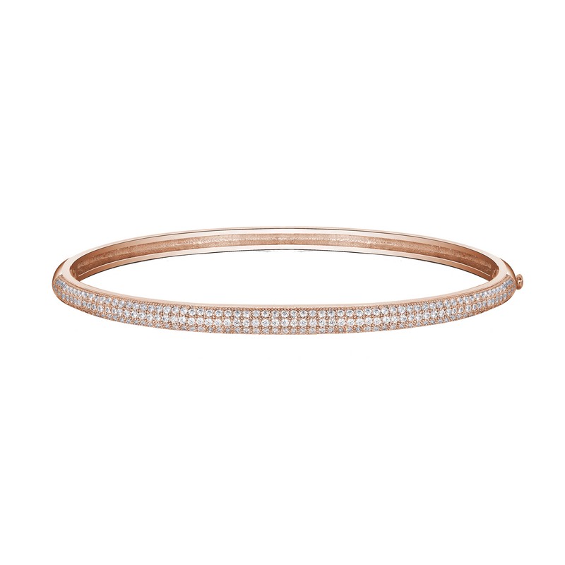 Classic Shimmering Bracelet - Rose Gold Plated Sterling Silver