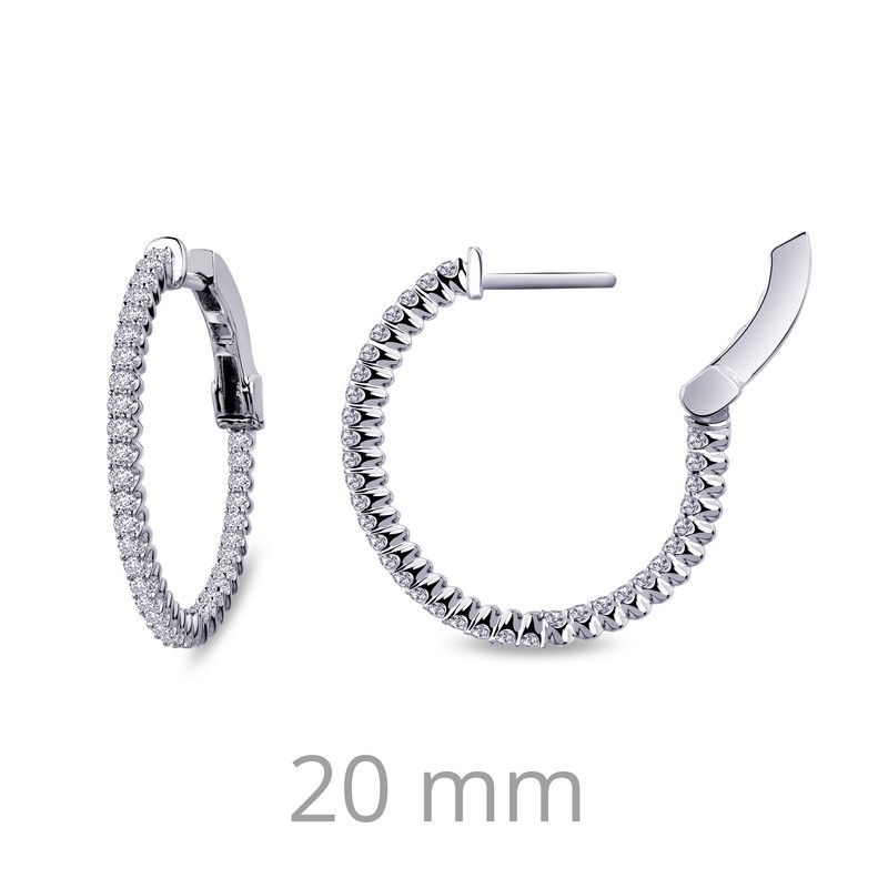 Simulated Diamond Hoop Earrings