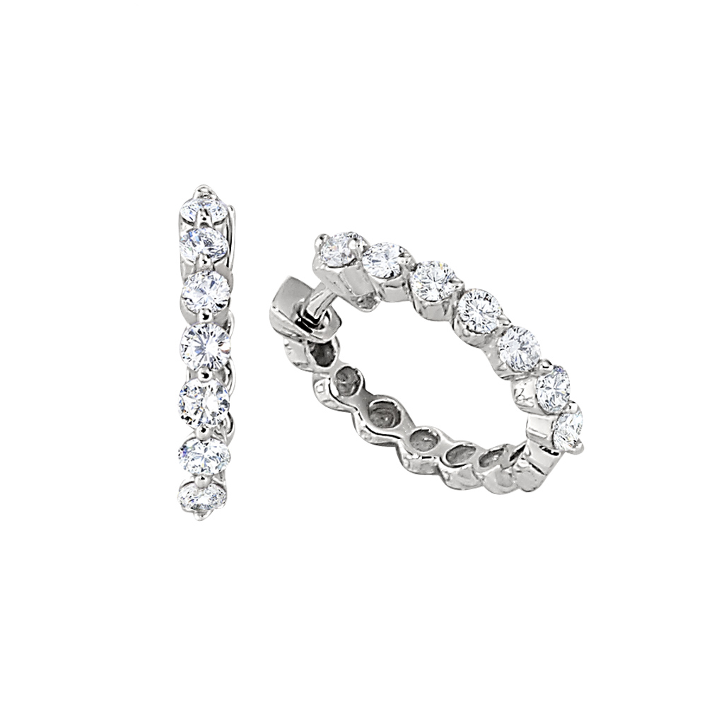 Diamond Hoop Earrings