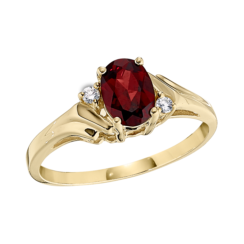 Garnet Diamond Ring