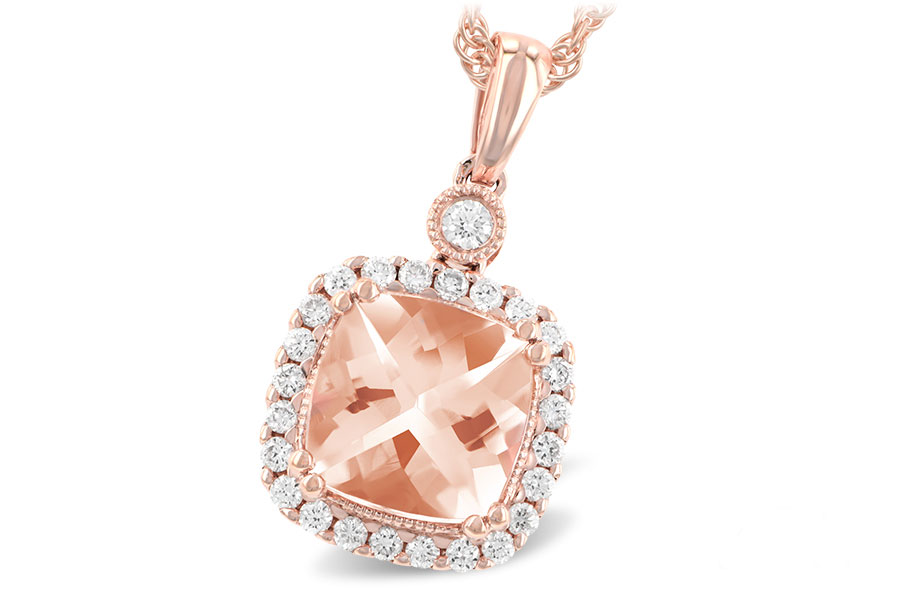 14K RG Morganite Pendant AKN7647