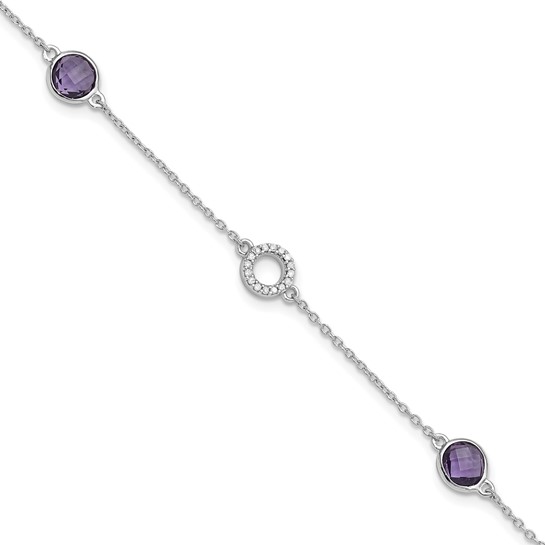 Diamond and Amethyst Bracelet